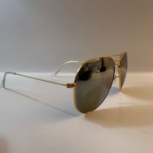 Ray-Ban Aviator Sunglasses RB3025 58-14mm Gold Frame & Silver Mirror Lens Unisex